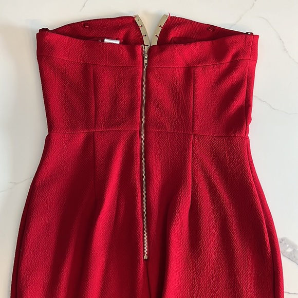 Strapless red midi a’gaci dress - Picture 4 of 5